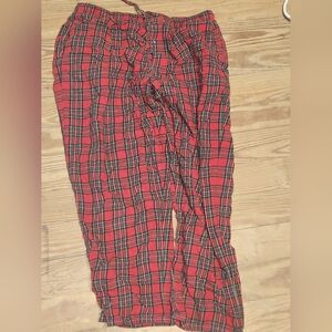 St. Johns Bay Size Large Men's Pajama Lounge Sweat Pants Flannel Plaid